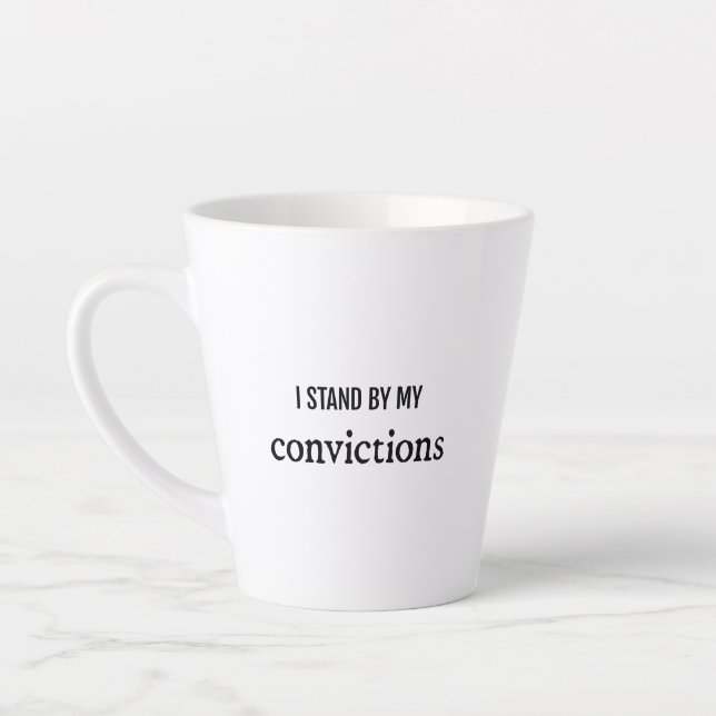 Taza De Café Latte Convicciones de Latte Mug (Izquierda)