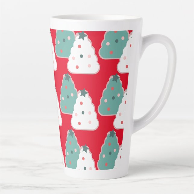 Taza De Café Latte Cookie de árbol de Navidad Dough Mezcla casera Roj (Derecha)