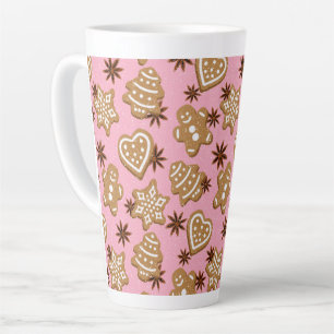 Taza De Café Latte cookies de los navidades