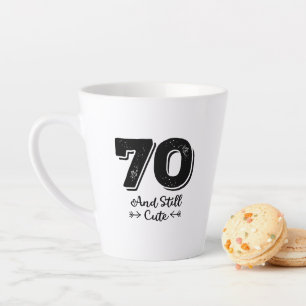 Taza De Café Latte cool cute 70th birthday quote sayings