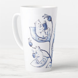 Taza De Café Latte Copa de Gato de Contenido