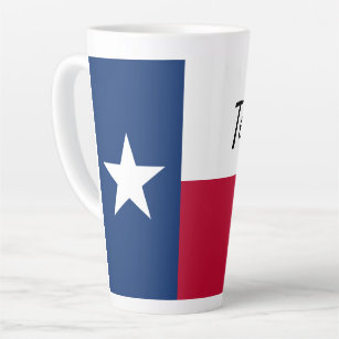 Taza De Café Latte Copa de leche de la bandera de Texas