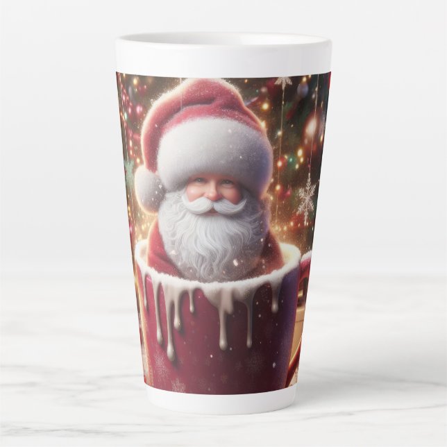 Taza De Café Latte Copa de Santa Claus (Anverso)