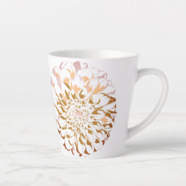 Taza De Café Latte Copa floral de dalia