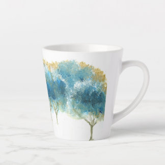Taza De Café Latte Copa Glacial de Café Azul de Invierno
