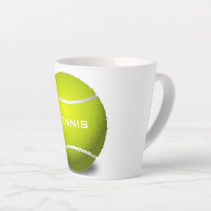 Taza De Café Latte Copa Latte de Diseño de la Pelota de Tenis