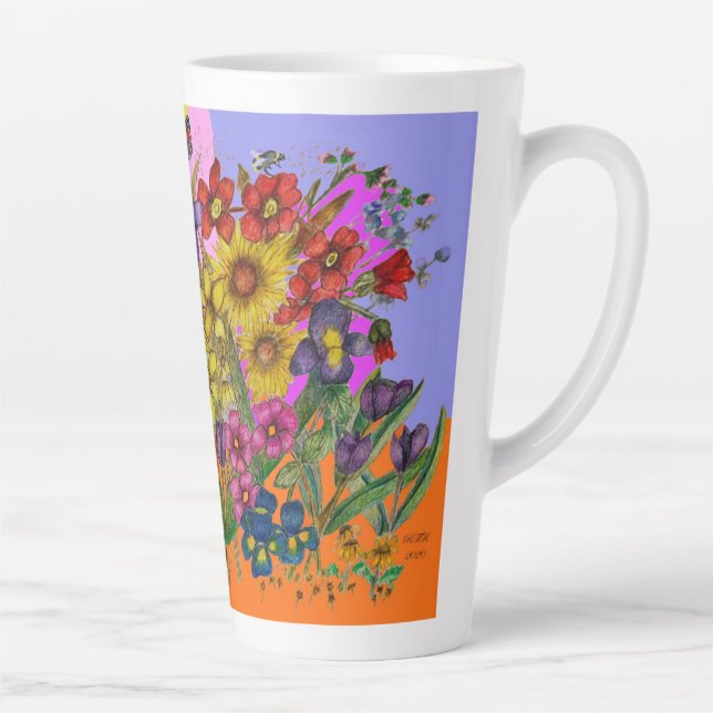 Taza De Café Latte Copa Latte de Jardín Infantil (Derecha)