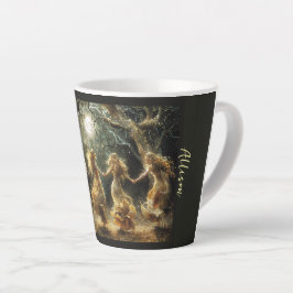 Taza De Café Latte Copa Latte de la Diosa de la Luna Danzante