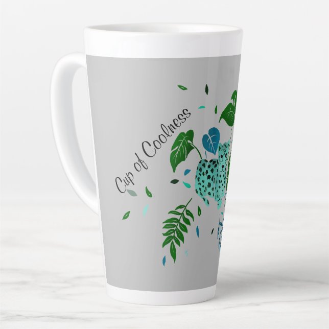 Taza De Café Latte Copa Leopard de la frescura (Ángulo izquierdo)