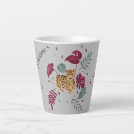 Taza De Café Latte Copa Leopard de la frescura