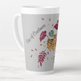 Taza De Café Latte Copa Leopard de la frescura