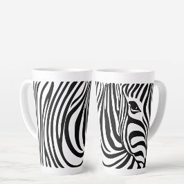 Taza De Café Latte Copa Zebra Stripes Zebra