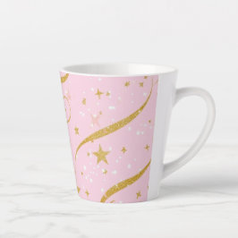 Taza De Café Latte Copas celestes - Copa de café Estrella Rosa y Oro