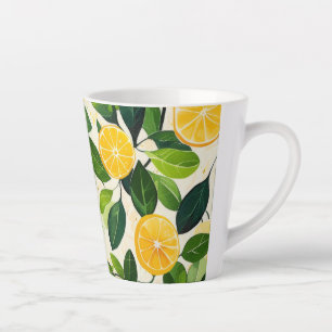 Taza De Café Latte "Copas de Espresso con limón Bliss"