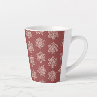 Taza De Café Latte Copia de copos de nieve de invierno - Navidad sofi