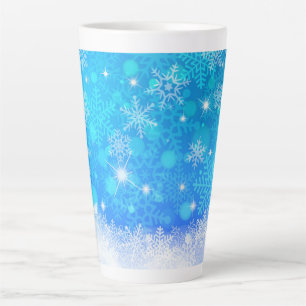 Taza De Café Latte Copos de nieve