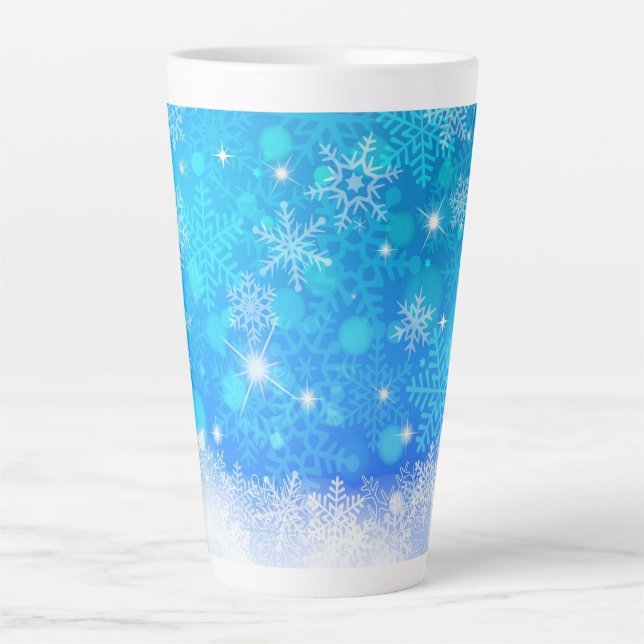 Taza De Café Latte Copos de nieve (Anverso)