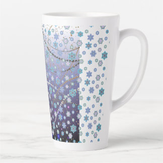Taza De Café Latte Copos de nieve 16