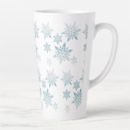 Taza De Café Latte Copos de nieve con hielo polar
