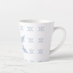 Taza De Café Latte Copos de nieve de invierno