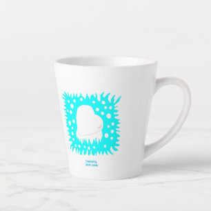 Taza De Café Latte Corazón de Nieve de Invierno Pequeño Latte Mug