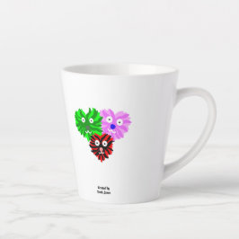 Taza De Café Latte Corazón de zumbido Pequeño Latte Mug
