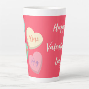 Taza De Café Latte Corazón dulce personalizado San Valentín Día Latte