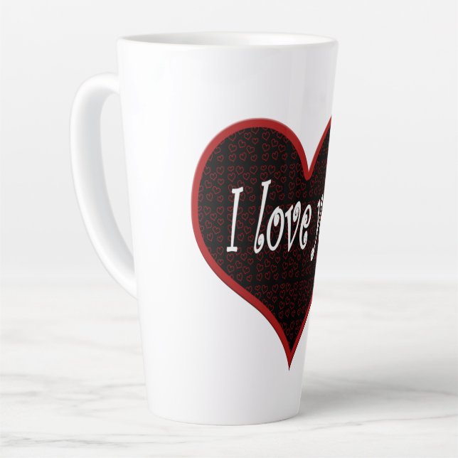 Taza De Café Latte Corazón I love you (Ángulo izquierdo)
