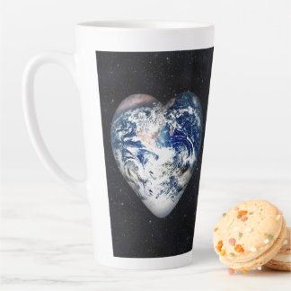 Taza De Café Latte Corazón terrestre