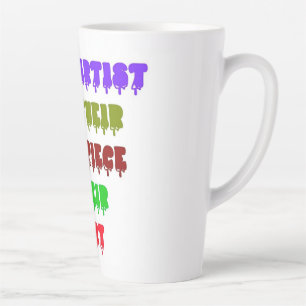 Taza De Café Latte Corazones Artistas, Arte Y Alma