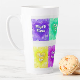 Taza De Café Latte corazones dulces
