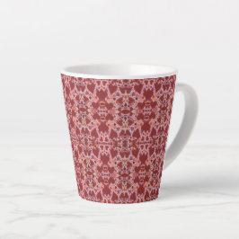 Taza De Café Latte Corazones Rojo y Rosa