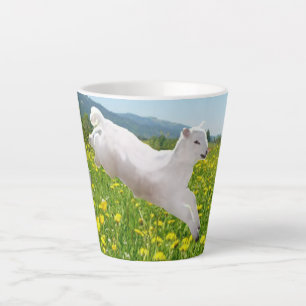 Taza De Café Latte Corderos saltarines de Pascua