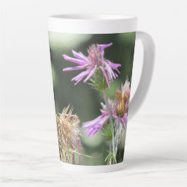 Taza De Café Latte Corfu Lilac Wildflowers