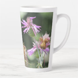 Taza De Café Latte Corfu Lilac Wildflowers