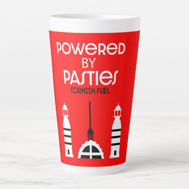 Taza De Café Latte Cornwall Cornish prepara comida inglesa (Anverso)