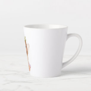 Taza De Café Latte Corona de flores mágicas y lindas hadas bebé