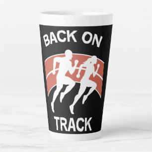 Taza De Café Latte Corredores de pista atlética   Atletas de pista   