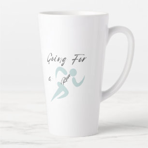 Taza De Café Latte Corriendo Minimalista Regalo para Corredores Hobby