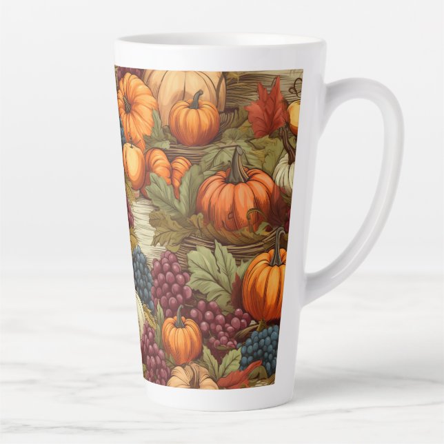 Taza De Café Latte Cosecha de otoño (Derecha)