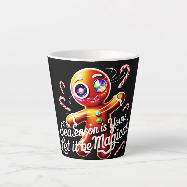Taza De Café Latte Cosmic Gingerbread Latte Mug Magical Christmas (Anverso)