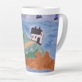 Taza De Café Latte Costa de Verano y Flor