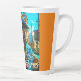 Taza De Café Latte Costa salvaje de Barbary - San Francisco Cafe Latt