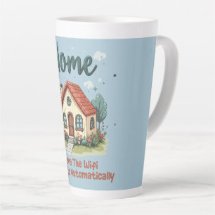 Taza De Café Latte Cosy Cottagecore Home Whimsical House Art