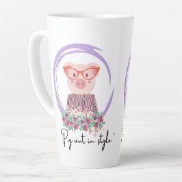 Taza De Café Latte cotización de cerdo - estilo de cerdo