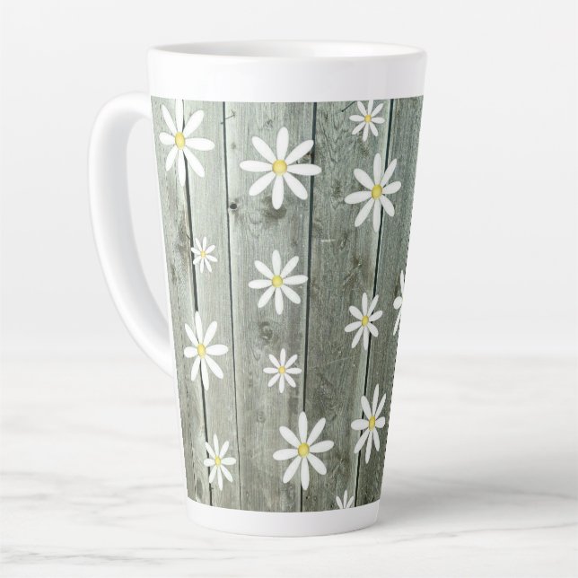 Taza De Café Latte Cottage Daisy (Ángulo izquierdo)