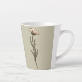 Taza De Café Latte Cottagecore "Floral Heart & Bee" Latte Mug - Perso