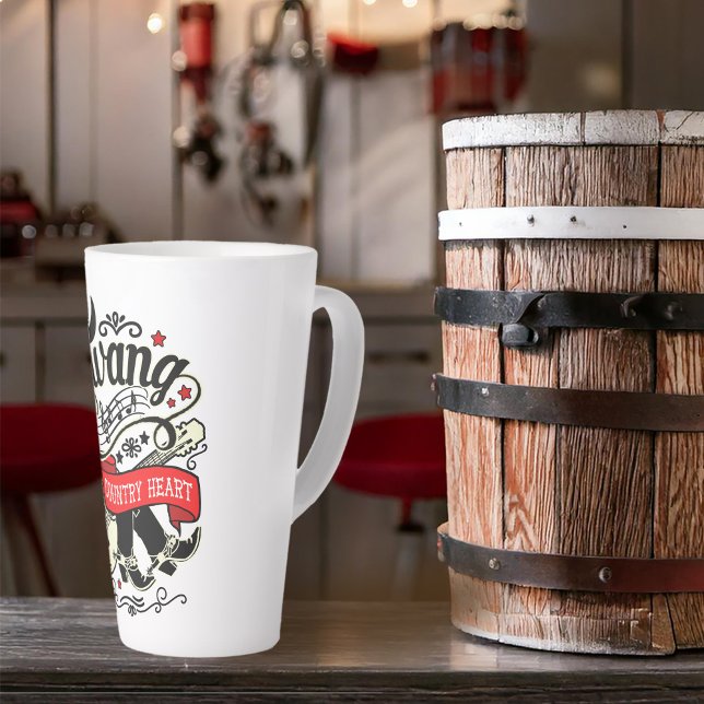Taza De Café Latte Country Twang Red/Black ID464 (Subido por el creador)