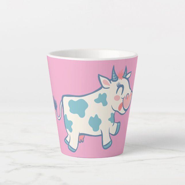 Taza De Café Latte Cow Cute (Anverso)