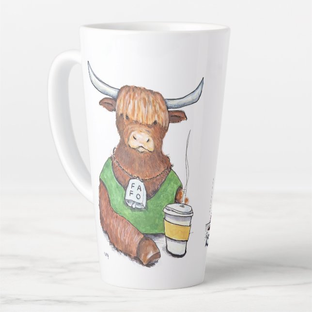 Taza De Café Latte Cowabunga Cafe Cup (Ángulo izquierdo)